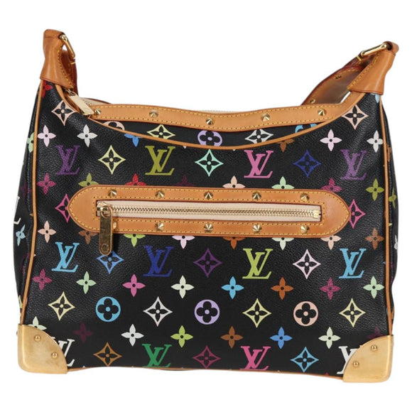 LOUIS VUITTON Multicolor Boulogne Shoulder Bag Black M92638 LV Auth BA4683V