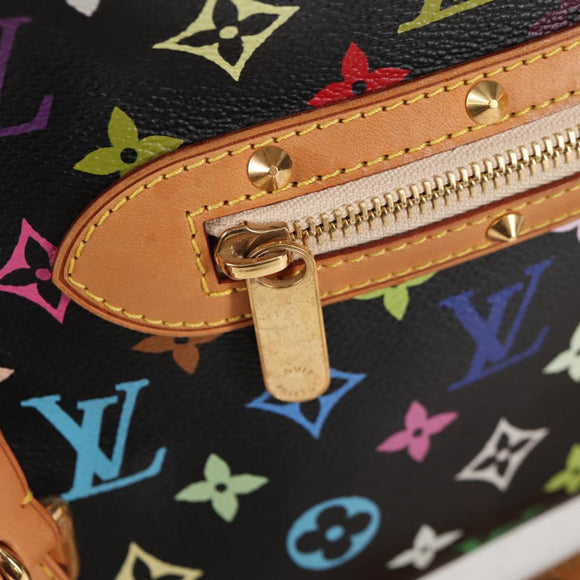 LOUIS VUITTON Multicolor Boulogne Shoulder Bag Black M92638 LV Auth BA4683V