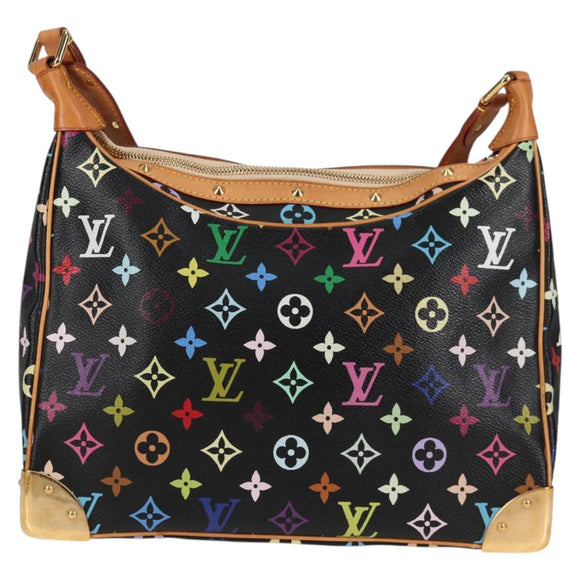 LOUIS VUITTON Multicolor Boulogne Shoulder Bag Black M92638 LV Auth BA4683V