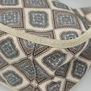 PRADA Shoulder Bag Nylon Beige Silver Auth BA4686-15