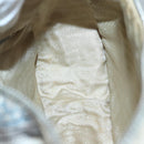 PRADA Shoulder Bag Nylon Beige Silver Auth BA4686-19