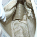 PRADA Shoulder Bag Nylon Beige Silver Auth BA4686-20