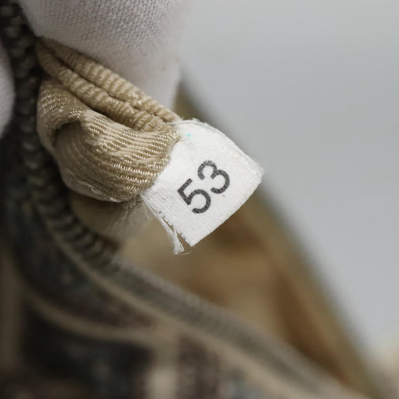 PRADA Shoulder Bag Nylon Beige Silver Auth BA4686