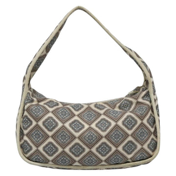 PRADA Shoulder Bag Nylon Beige Silver Auth BA4686 - 0