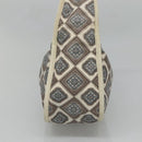 PRADA Shoulder Bag Nylon Beige Silver Auth BA4686-4