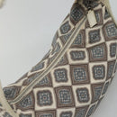 PRADA Shoulder Bag Nylon Beige Silver Auth BA4686-6