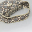 PRADA Shoulder Bag Nylon Beige Silver Auth BA4686-7