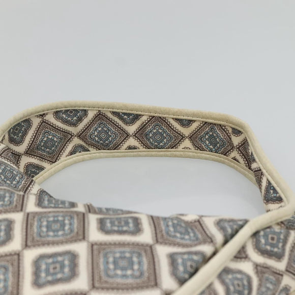 PRADA Shoulder Bag Nylon Beige Silver Auth BA4686