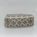 PRADA Shoulder Bag Nylon Beige Silver Auth BA4686-5