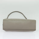 GUCCI Bamboo Daily Hand Bag Leather 2way Gray Silver 370831 Auth BA4687-11