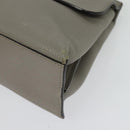 GUCCI Bamboo Daily Hand Bag Leather 2way Gray Silver 370831 Auth BA4687-13
