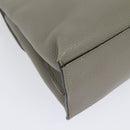 GUCCI Bamboo Daily Hand Bag Leather 2way Gray Silver 370831 Auth BA4687-14