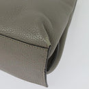 GUCCI Bamboo Daily Hand Bag Leather 2way Gray Silver 370831 Auth BA4687-15