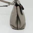 GUCCI Bamboo Daily Hand Bag Leather 2way Gray Silver 370831 Auth BA4687-5