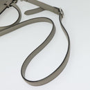 GUCCI Bamboo Daily Hand Bag Leather 2way Gray Silver 370831 Auth BA4687-9