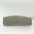 Stella MacCartney Falabella Chain Hand Bag Suede 2way Gray Silver Auth BA4688-5