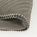 Stella MacCartney Falabella Chain Hand Bag Suede 2way Gray Silver Auth BA4688-9