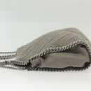Stella MacCartney Falabella Chain Hand Bag Suede 2way Gray Silver Auth BA4688-4