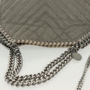 Stella MacCartney Falabella Chain Hand Bag Suede 2way Gray Silver Auth BA4688-6