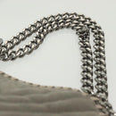 Stella MacCartney Falabella Chain Hand Bag Suede 2way Gray Silver Auth BA4688-14