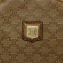 CELINE Macadam Canvas Shoulder Bag Brown Auth BA469-17