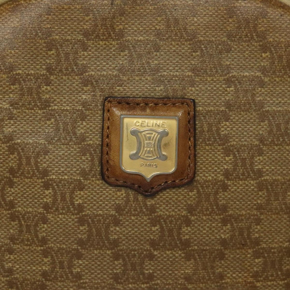 CELINE Macadam Canvas Shoulder Bag Brown Auth BA469