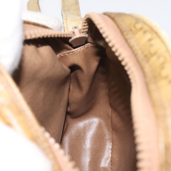 CELINE Macadam Canvas Shoulder Bag Brown Auth BA469