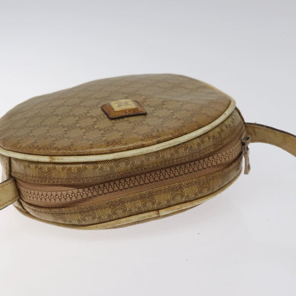 CELINE Macadam Canvas Shoulder Bag Brown Auth BA469