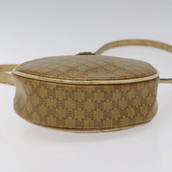 CELINE Macadam Canvas Shoulder Bag Brown Auth BA469