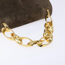 Salvatore Ferragamo Chain Hand Bag Suede Gray Gold Auth BA4690-7