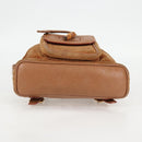 GUCCI Bamboo Backpack Suede Brown Gold 003 1705 0030 Auth BA4691-5