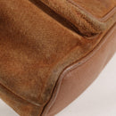GUCCI Bamboo Backpack Suede Brown Gold 003 1705 0030 Auth BA4691-16