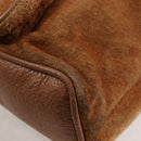 GUCCI Bamboo Backpack Suede Brown Gold 003 1705 0030 Auth BA4691-17