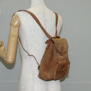 GUCCI Bamboo Backpack Suede Brown Gold 003 1705 0030 Auth BA4691-25
