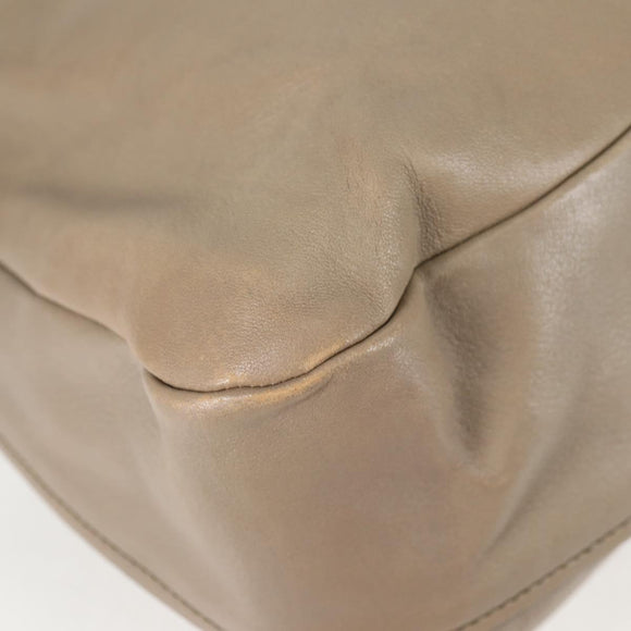 Chloe Margaret Hand Bag Leather 2way Gold olive Auth BA4692