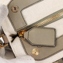 Chloe Margaret Hand Bag Leather 2way Gold olive Auth BA4692-25