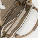 Chloe Margaret Hand Bag Leather 2way Gold olive Auth BA4692-6