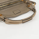 Chloe Margaret Hand Bag Leather 2way Gold olive Auth BA4692-7