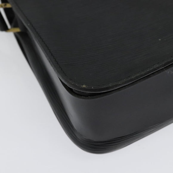 LOUIS VUITTON Epi Cartouchiere MM Shoulder Bag Black Noir M52242 LV Auth BA4693