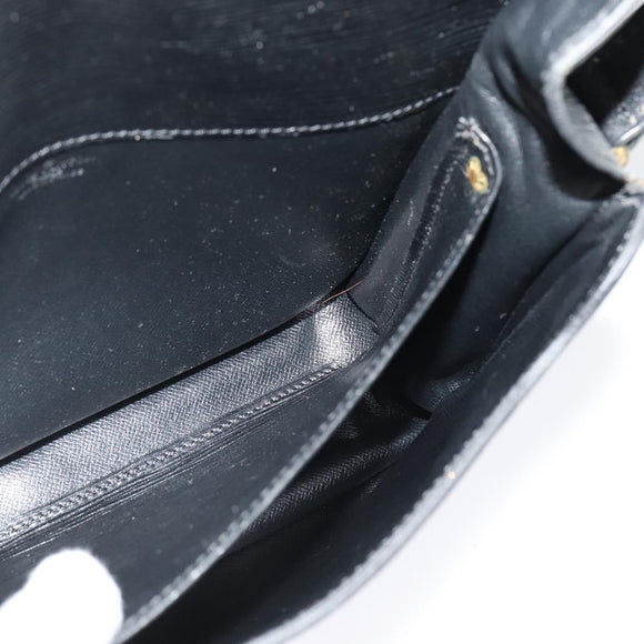 LOUIS VUITTON Epi Cartouchiere MM Shoulder Bag Black Noir M52242 LV Auth BA4693