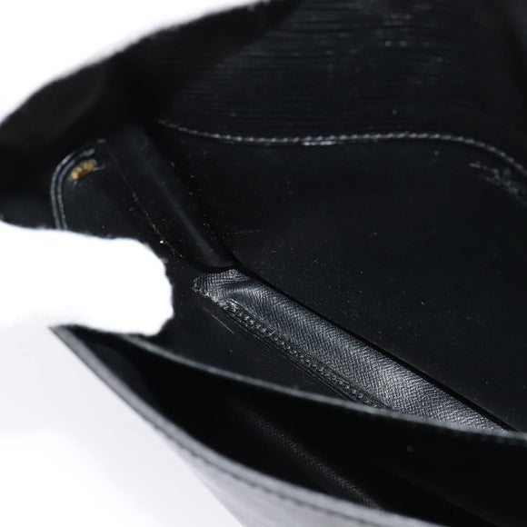 LOUIS VUITTON Epi Cartouchiere MM Shoulder Bag Black Noir M52242 LV Auth BA4693