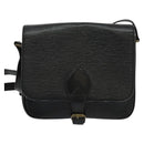 LOUIS VUITTON Epi Cartouchiere MM Shoulder Bag Black Noir M52242 LV Auth BA4693-2