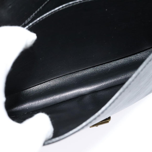 LOUIS VUITTON Epi Cartouchiere MM Shoulder Bag Black Noir M52242 LV Auth BA4693