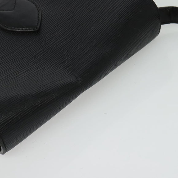 LOUIS VUITTON Epi Cartouchiere MM Shoulder Bag Black Noir M52242 LV Auth BA4693
