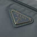 PRADA Shoulder Bag Nylon Light Blue Silver Auth BA4705-17