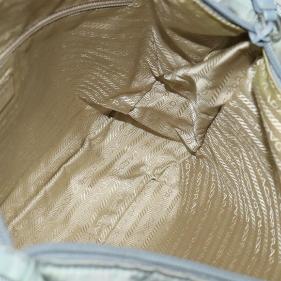 PRADA Shoulder Bag Nylon Light Blue Silver Auth BA4705