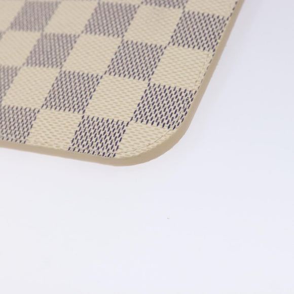 LOUIS VUITTON Damier Azur Neverfull MM Pouch Pouch LV Auth BA4707