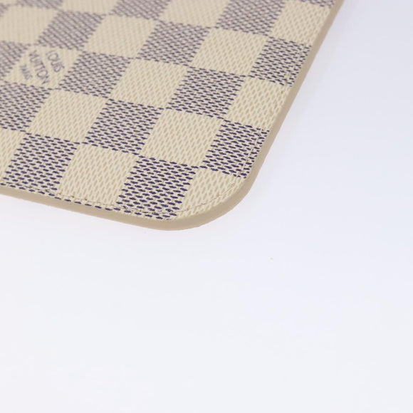 LOUIS VUITTON Damier Azur Neverfull MM Pouch Pouch LV Auth BA4707