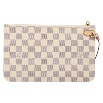 LOUIS VUITTON Damier Azur Neverfull MM Pouch Pouch LV Auth BA4707 - 0