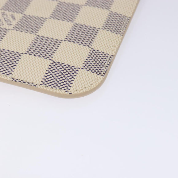 LOUIS VUITTON Damier Azur Neverfull MM Pouch Pouch LV Auth BA4707